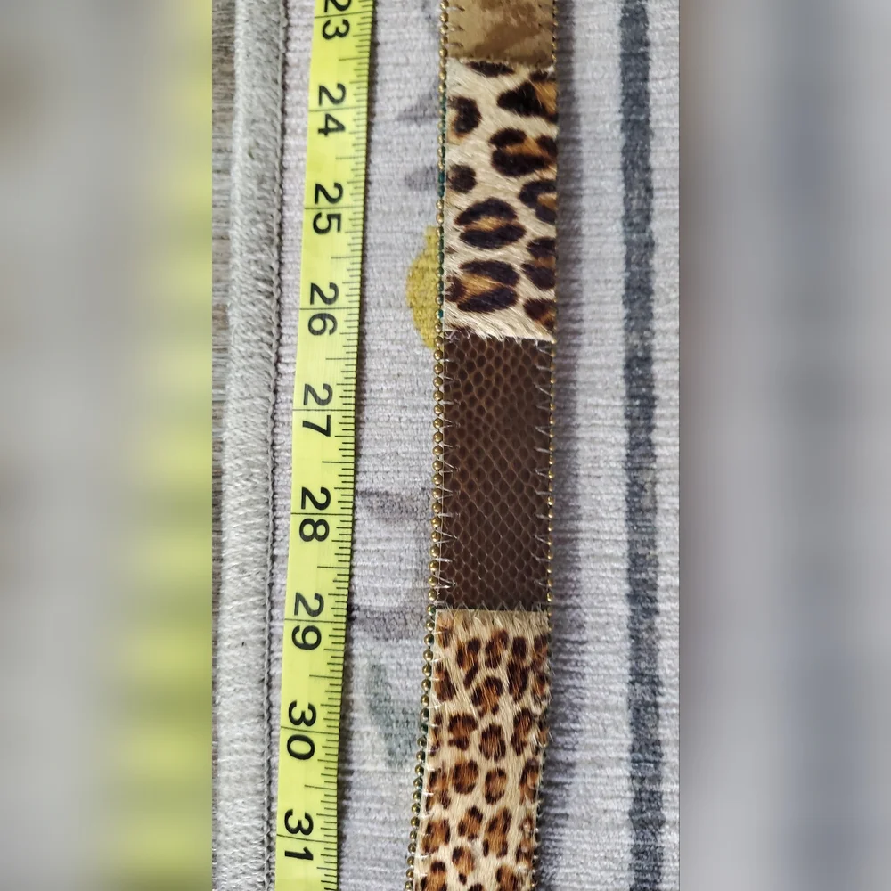 Elite Fresno California Leopard Print and Gold Women's Belt⚜️🤎⚜️Medium - Picture 2 of 8